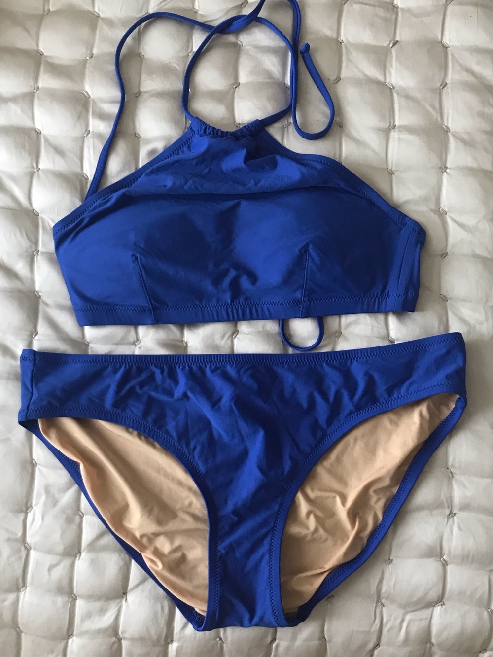 J. Crew Cobalt Blue Halter Bikini Set